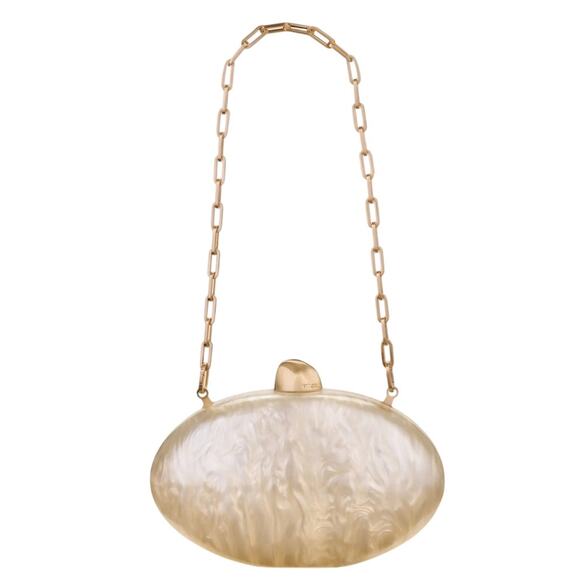 cult gaia Handbags - Cult Gaia Eviana Clutch Bag Handbag Purse Evening Cocktail Wedding Party Ivory